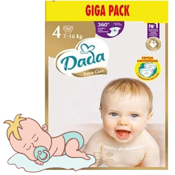 GIGAPACK Dada EXTRA care 4 MAXI 164ks 7-16kg